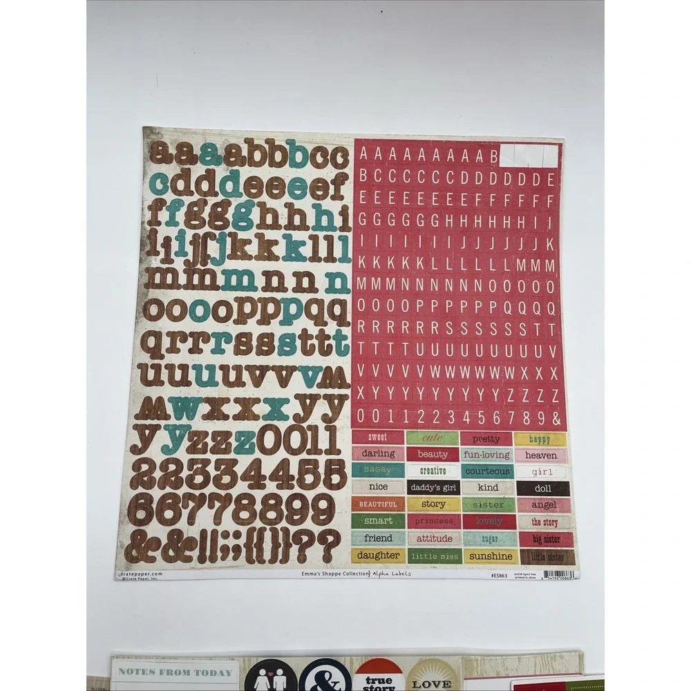 Scrapbooking Destash Lot My Minds Eye Echo Park Teresa Collins Stickers Rubons